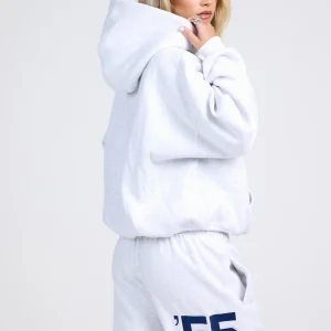 '55 EMBROIDERY HOODIE LIGHT GRAY