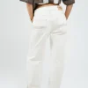 LOGO STITCH JEANS OFF WHITE