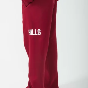 GATED COMMUNITY STRAIGHT LEG SWEATPANTS BURGUNDY