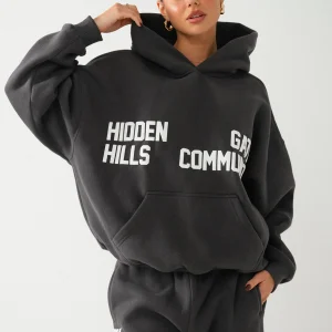 GATED COMMUNITY HOODIE DARK GREY