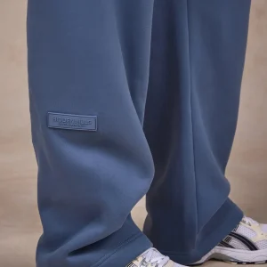 BASICS STRAIGHT LEG SWEATPANTS STEEL BLUE