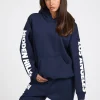 SLEEVE LOGO HOODIE NAVY