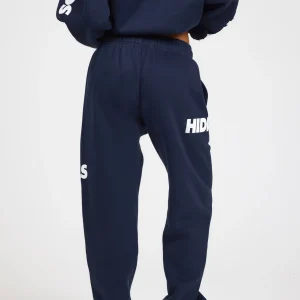 LOGO STRAIGHT LEG SWEATPANTS NAVY