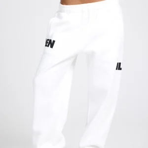 LOGO STRAIGHT LEG SWEATPANTS OFF WHITE