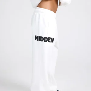 LOGO STRAIGHT LEG SWEATPANTS OFF WHITE
