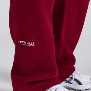 TAG STRAIGHT LEG SWEATPANTS BURGUNDY