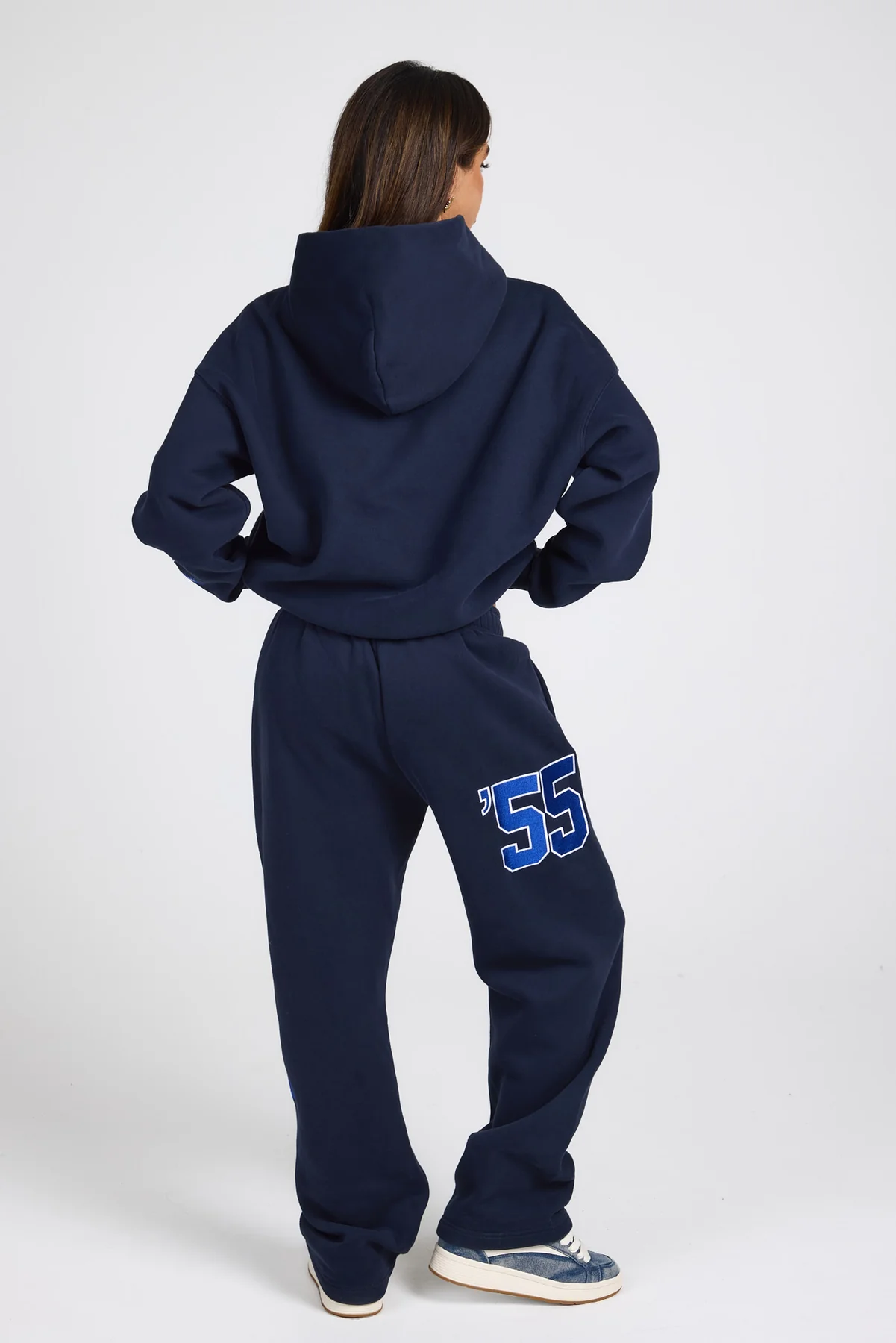 '55 EMBROIDERY HOODIE NAVY
