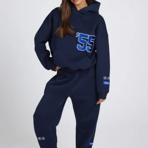 '55 EMBROIDERY HOODIE NAVY