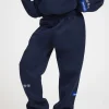 '55 EMBROIDERY STRAIGHT LEG SWEATPANTS NAVY