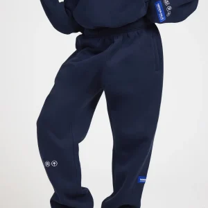 '55 EMBROIDERY STRAIGHT LEG SWEATPANTS NAVY
