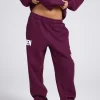GATED COMMUNITY STRAIGHT LEG SWEATPANTS DARK PLUM