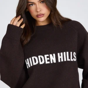 KNIT SWEATER DARK BROWN