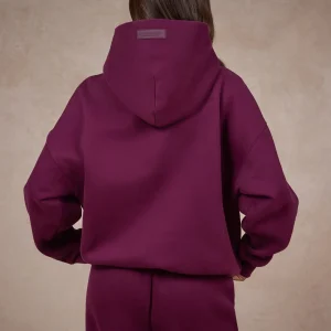 BASICS HOODIE DARK PLUM