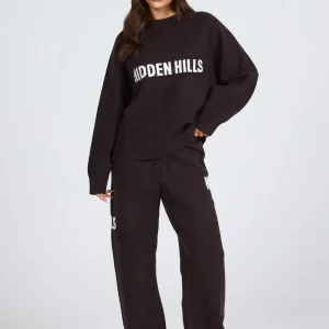 KNIT SWEATPANTS DARK BROWN