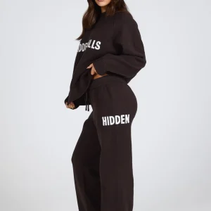 KNIT SWEATPANTS DARK BROWN