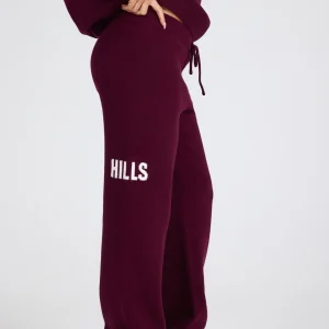 KNIT SWEATPANTS DARK PLUM