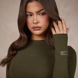 BASICS LONGSLEEVE TOP OLIVE