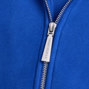 LABEL ZIP HOODIE ROYAL BLUE