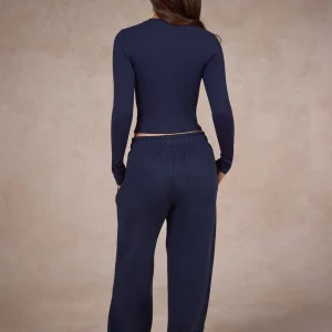 BASICS LONGSLEEVE TOP NAVY
