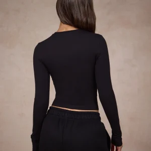 BASICS LONGSLEEVE TOP BLACK