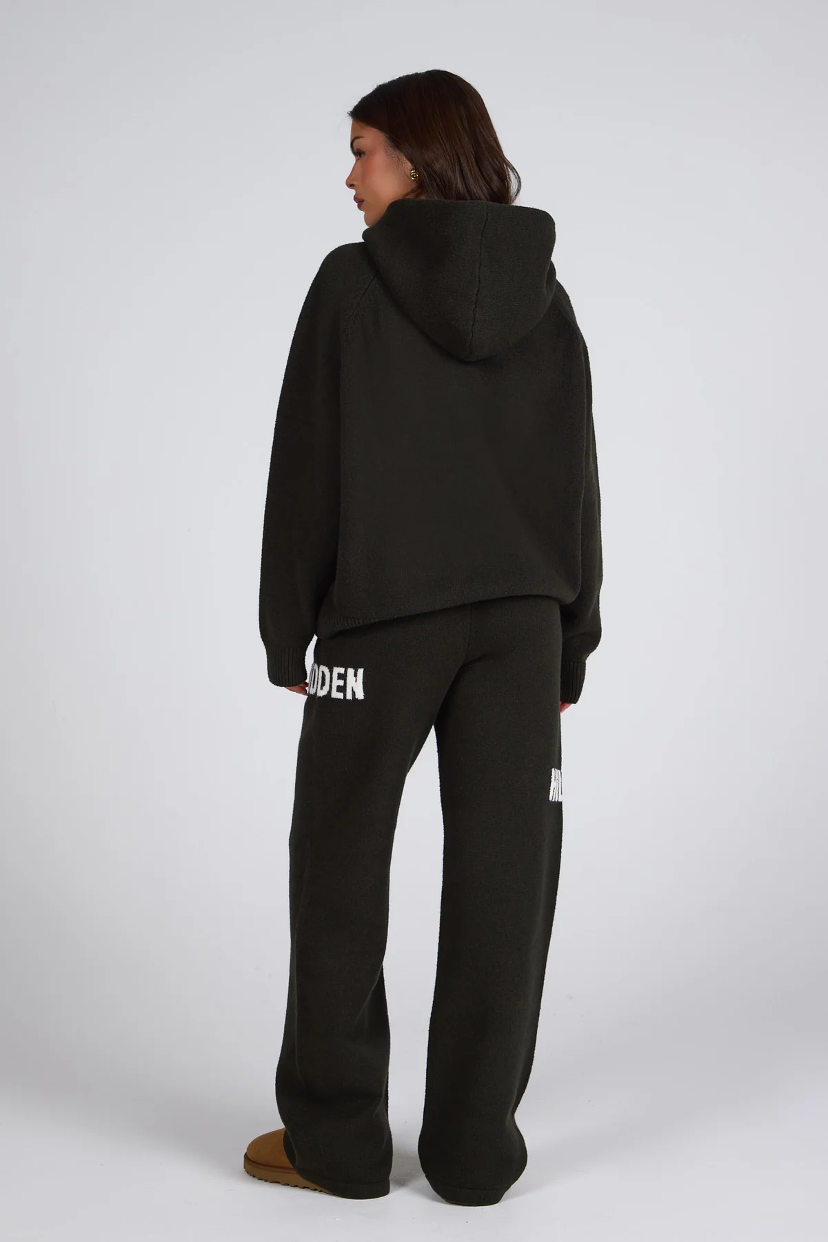 KNIT HOODIE DARK GREEN