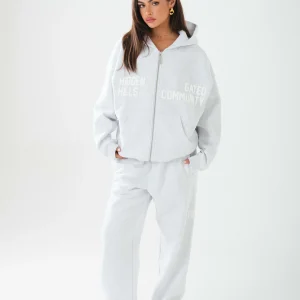 GATED COMMUNITY STRAIGHT LEG SWEATPANTS LIGHT GRAY