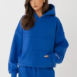 EMBOSSED HOODIE ROYAL BLUE