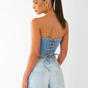REWORKED DENIM CORSET