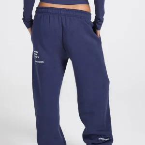 LABEL STRAIGHT LEG SWEATPANTS FUTURE DUSK