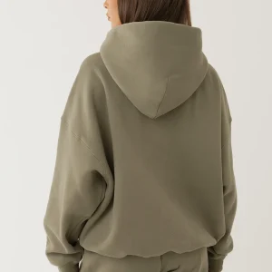 EMBOSSED HOODIE SAGE