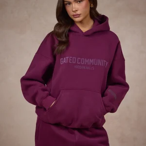 BASICS HOODIE DARK PLUM