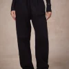 BASICS STRAIGHT LEG SWEATPANTS BLACK
