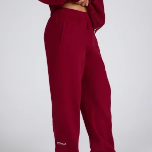 TAG STRAIGHT LEG SWEATPANTS BURGUNDY