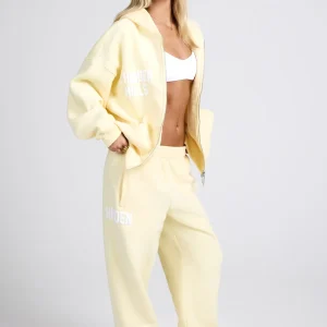 GATED COMMUNITY STRAIGHT LEG SWEATPANTS BUTTER YELLOW