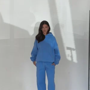 EMBOSSED HOODIE SKY BLUE
