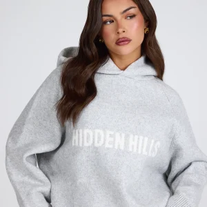 KNIT HOODIE LIGHT GREY