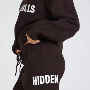 KNIT SWEATPANTS DARK BROWN