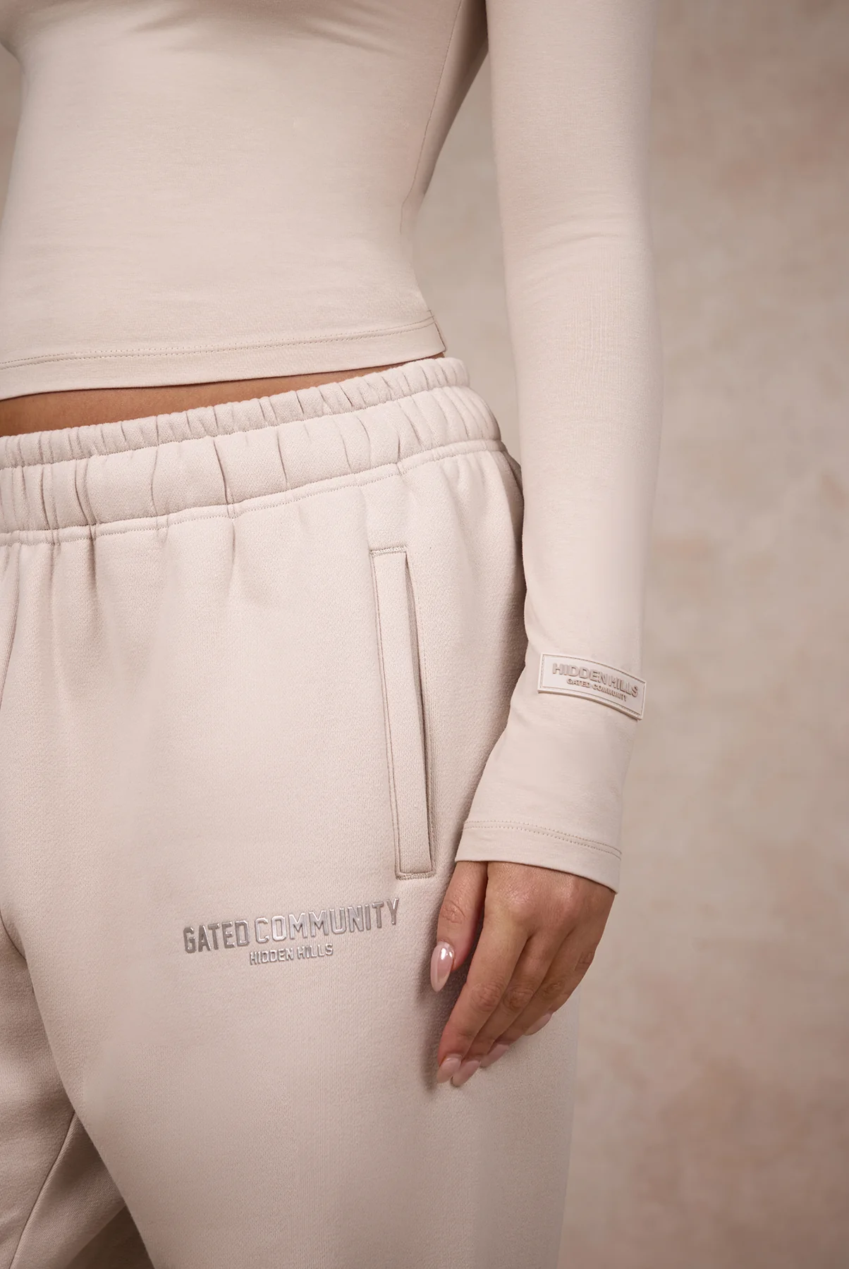 BASICS STRAIGHT LEG SWEATPANTS SAND