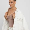 LOGO STITCH DENIM JACKET OFF WHITE
