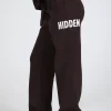 KNIT SWEATPANTS DARK BROWN