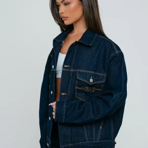 LOGO STITCH DENIM JACKET INDIGO