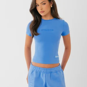 EMBOSSED T-SHIRT SKY BLUE