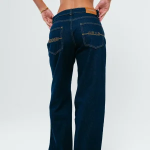 LOGO STITCH JEANS INDIGO