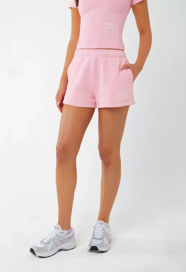 LABEL SHORTS LIGHT PINK