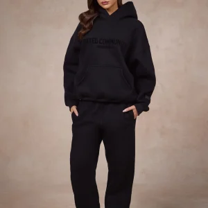 BASICS STRAIGHT LEG SWEATPANTS BLACK