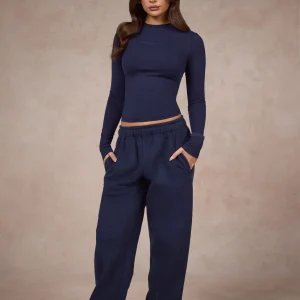 BASICS LONGSLEEVE TOP NAVY