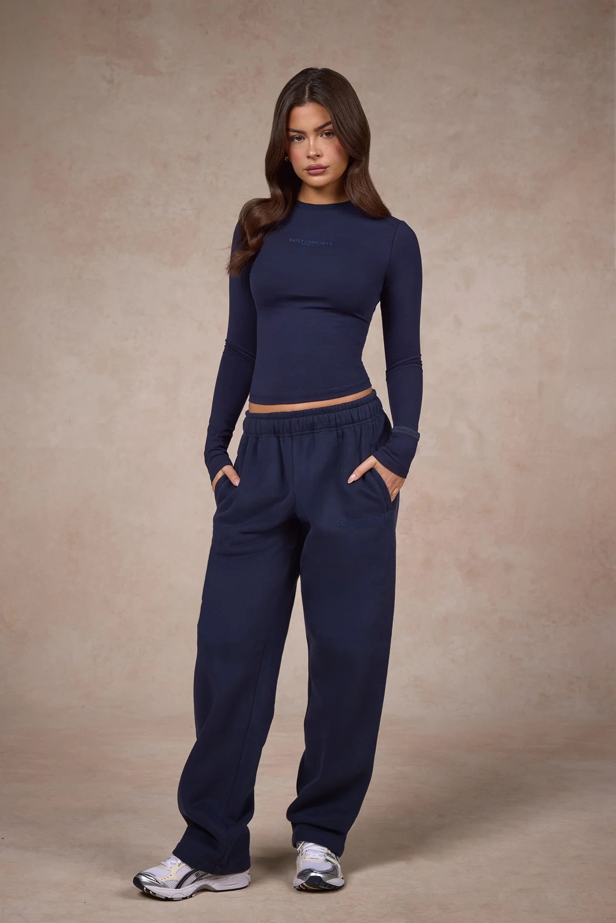 BASICS LONGSLEEVE TOP NAVY