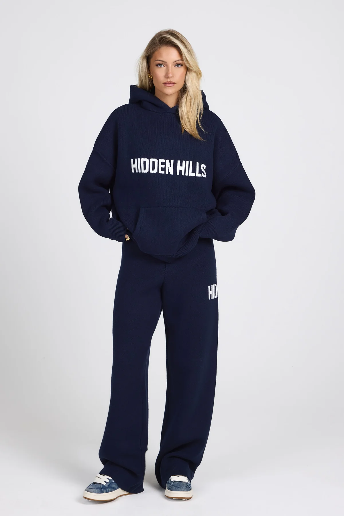 KNIT HOODIE NAVY