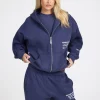 LABEL ZIP HOODIE FUTURE DUSK