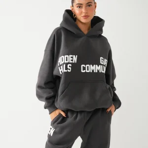 GATED COMMUNITY HOODIE DARK GREY